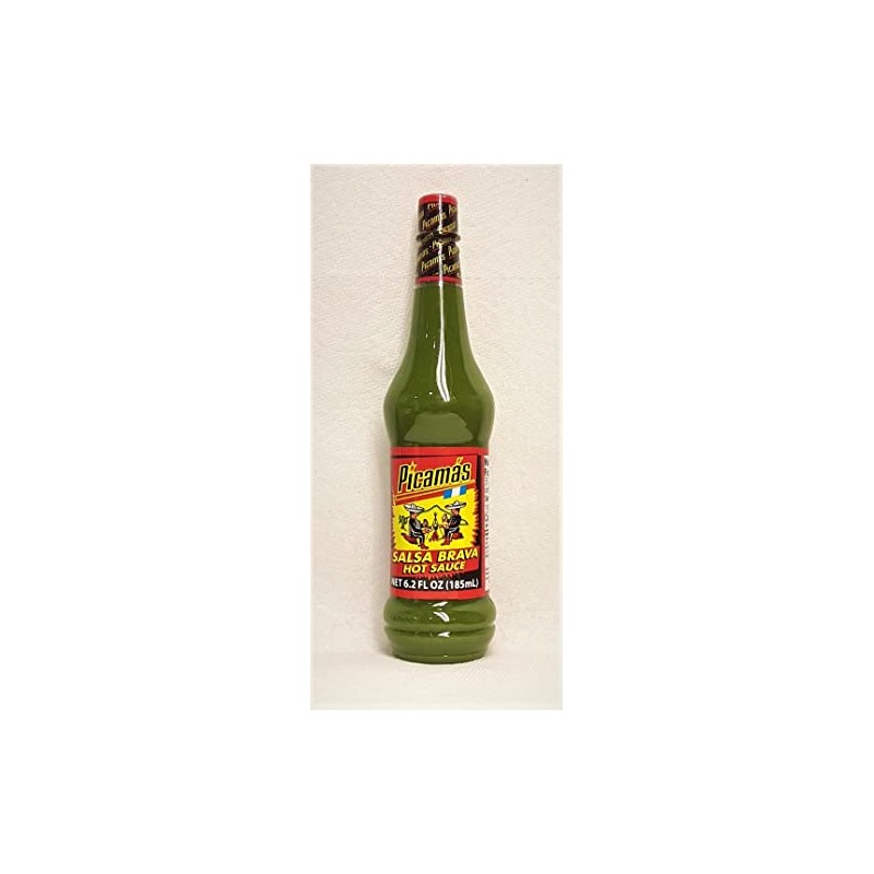 PICAMAS SALSA BRAVA HOT SAUCE (GREEN), Net 6.2 fl oz