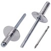 SKIR'CO (Pack of 30) Large Flange Aluminium Blind Rivets 4.8
