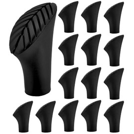 Walking Stöcke Gummipuffer - 14 Stück / 7 Paar - Ersatz Pads für alle gängigen Nordic Walking Stöcke - 10mm - Asphalt - Wanderstöcke - Trekkingstöcke - Walkingstöcke