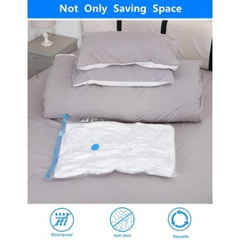 DERICOR Vacuum Bags Vacuum Clothes Bag Storage Bag Reusable Vacuum Bags 80 x 100 cm