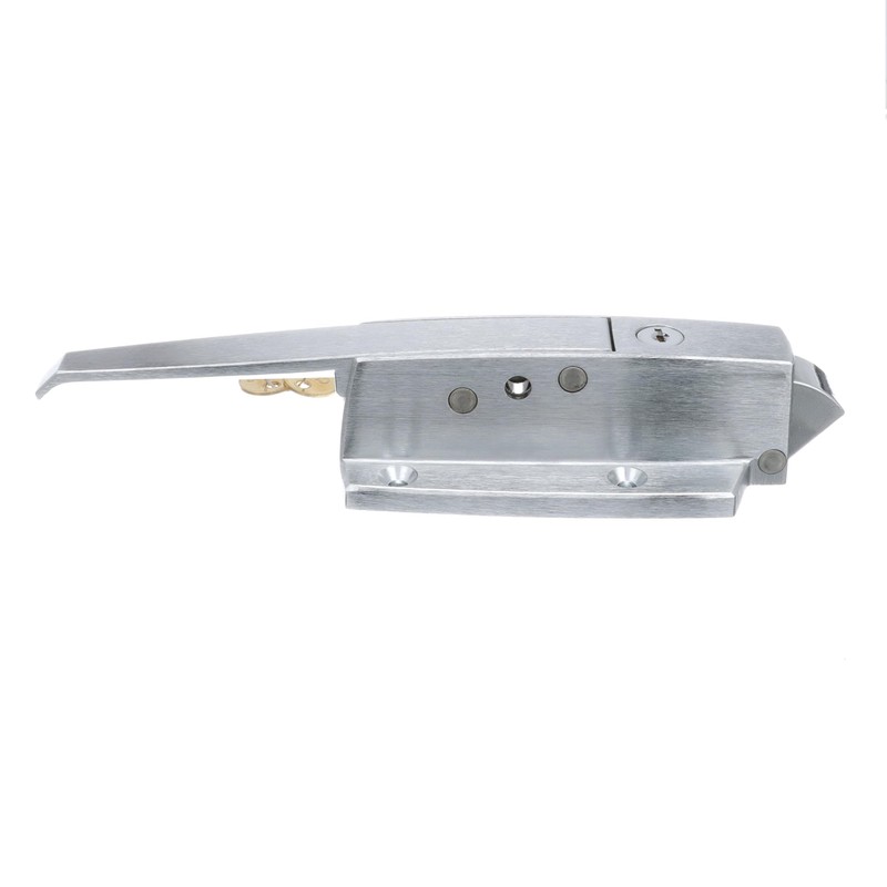 Satin Chrome Walk-in Cooler Door Safety Latch Body with Cylinder