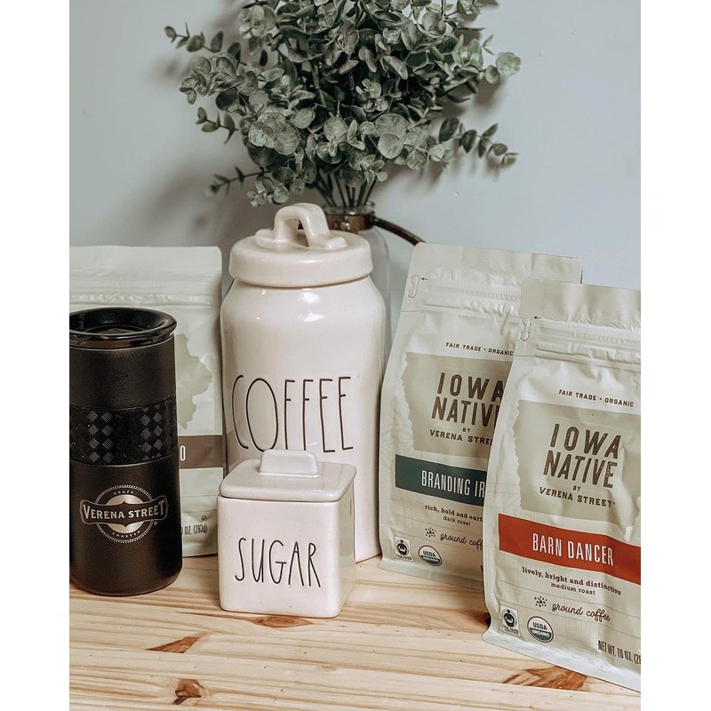 Iowa Native Fair Trade Organic 10 Ounce Ground Coffee, Branding