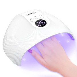 NAILGIRLS LED & UV Nail Light, 75 W, Gel Nail Light, UV Light, For Resin, Curing Light, Professional, Popular, Industry Notice, Low Heat Function, Compatible with All Gels, 3 Stair Timer, Both Hands and Feet, White