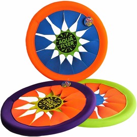 JA-RU Soft Frisbee Throwing Disc Splash Fun Aqua Flyer 12" (1 Assorted) Flying Discs for Kids & Adult Toys. Safe Easy and Professional. 1031-1