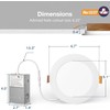 Amico 4 Pack 6 Inch 5CCT Ultra-Thin LED Recessed Ceiling