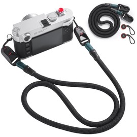 KRYVOXA Camera Strap with Quick Release Buckles, Camera Neck Strap Shoulder Strap 39 Inches, Black, One Size