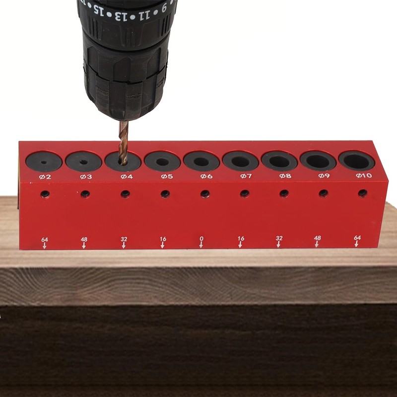 FTtool Drill Stand Aluminum Round Bar Wood Hole Making Locator