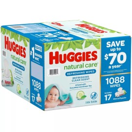 Undisclosed Huggies Natural Care Baby Wipe Refill, Refreshing Clean (1,088 Count)