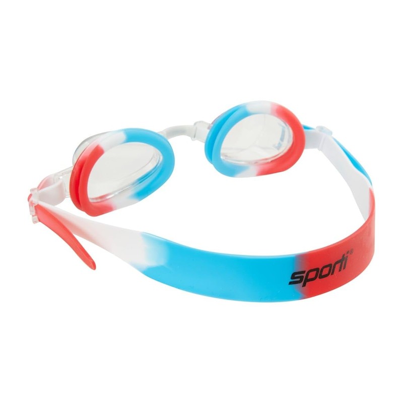 Sporti Antifog Swirl Jr. Goggle - Clear Lens/Red/White/Blue Frame
