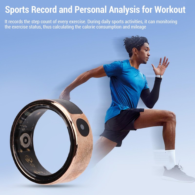XUMIUZIY Smart Ring, Fitness Ring with Touch Screen, 5ATM Water