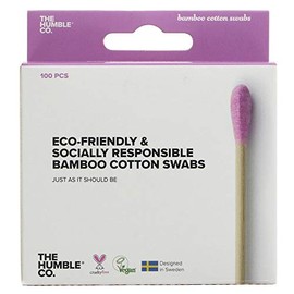 HUMBLE | Bamboo Cotton Swab Purple/Pink | 1 x 100 (UK)