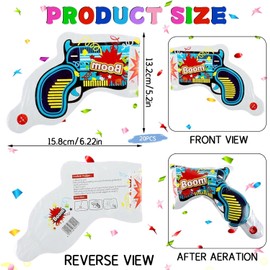 Pack of 20 Party Fireworks Guns Confetti Cannon, Abeillo Confetti Birthday Glitter Paper Bomb Shooter Handheld Party Popper Wedding Pistols