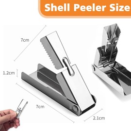 Stainless Steel Crawfish Peeler Tool, Shell Cracker and Tail Remover, 7 x 2.1 cm Seafood Shelling Device