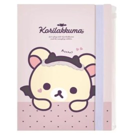 Korilakkuma 리락쿠마 6포켓+1지퍼백 밴드 클리어홀더(화일)_코리락쿠마의 작은악마 기분(878852) Rilakkuma 6-Pocket + 1 Zipper Bag Band Clear Holder (File) _ Korilakkuma's Little Devil Mood (878852)