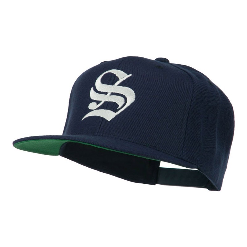 e4Hats.com Old English S Embroidered Cap - Navy OSFM