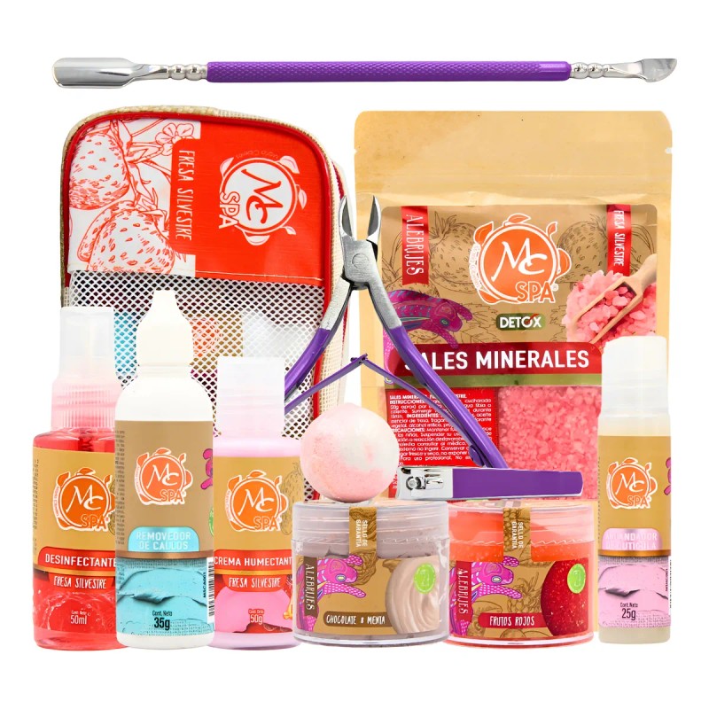 Kit Mc Spa Humecta, Exfolia + Herramientas Pedicure 12pzs
