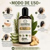 Shampoo anticaída orgánico con romero, aloe vera y vitamina E