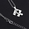 Yocoyee Multi Puzzles Best Friends Forever Necklaces Stainless Steel Engraved
