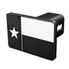 Texas State Flag Trailer Hitch Cover, Black & White (Fits