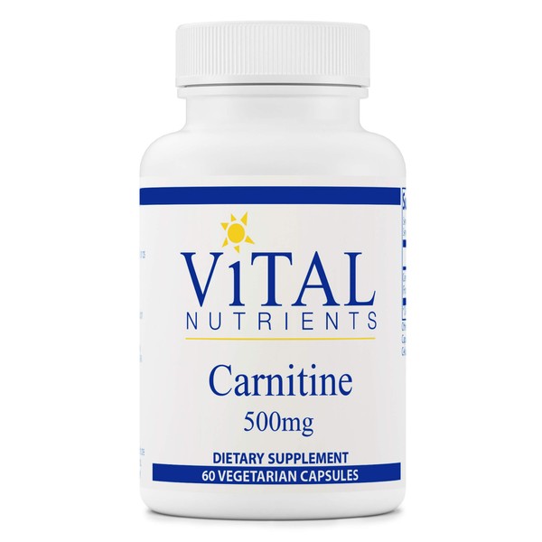 Vital Nutrients - Carnitine - Cardiovascular and Fat Metabolism Support - L-Carnitine Supplement - Heart Health Support - Supports Fatty Acid Transport - 60 Vegetarian Capsules per Bottle - 500 mg
