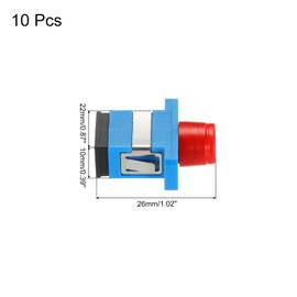 sourcing map Fiber Optical Adapter FC-SC/UPC Plastic Flange, Single Mode Simplex Adapter, FC-SC/UPC, for Network Internet Connector, 10pcs