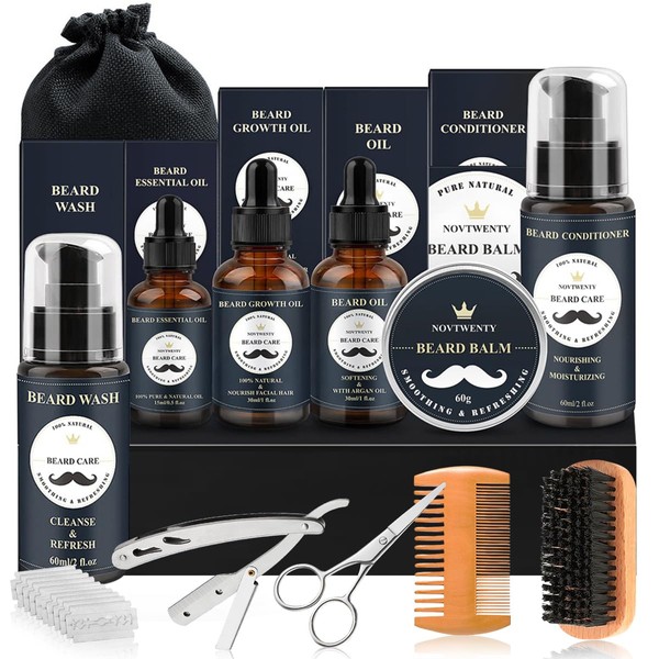 ICHIDO 12 en 1 Kit de Cuidado de Barba para