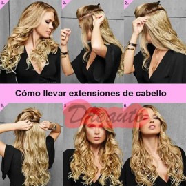 Extensiones De Pelo Ondulado Sintético 6pcs Mujeres                                                                                                   