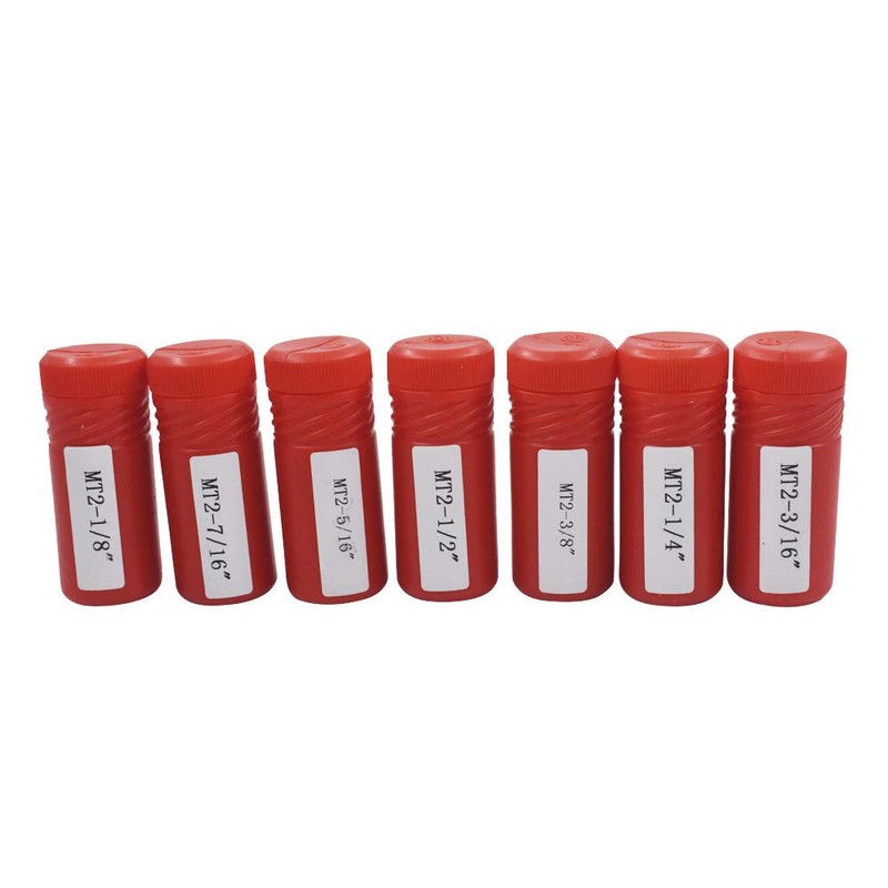 7Pcs #2 Morse Taper Collet Set 1/8" - 1/2" 2MT