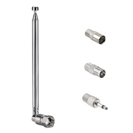 FM Radio Antenna Telescopic FM Aerial Replacement 50cm 6-Sections for Pioneer Onkyo Yamaha Marantz Indoor HD Radio FM Radio Bluetooth Home Stereo Receiver AV Audio Video Home Theater Receiver Power