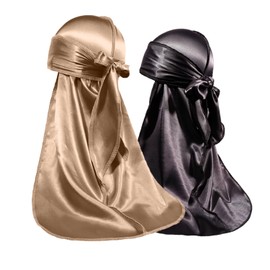ForceWave 2 PCS Silky Satin Baby Durags for Boys Girls Infant