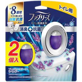 Febreze Air Freshener Deodorizer + Antibacterial for Toilet, Fresh Clean Lavender, 2.4 fl oz (6.3 ml) x 2 Packs
