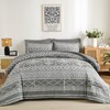 Yiran Boho Aztec Comforter Set Queen Size, Grey Comforter Bedding