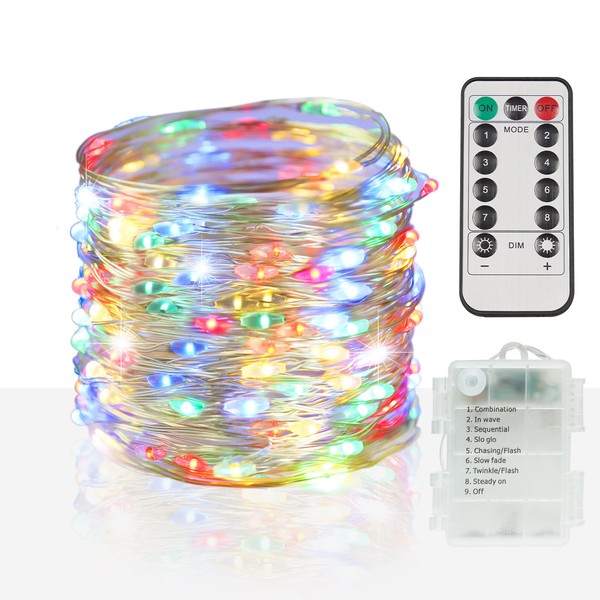 SUDDUS Guirnalda de 100 luces LED para exteriores de 33