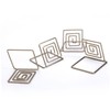 CAXUSD 20pcs Square Memo Holders for Wedding Banquet Elegant Place