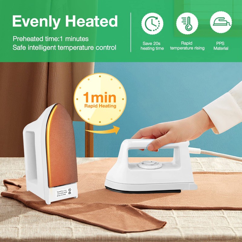 Mini Iron for Crafts Quilting, Travel Iron Household Iron Easy