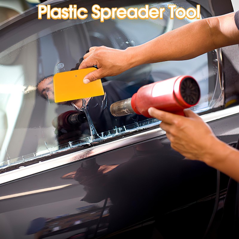 PEASUG Body Filler Spreader, 9 Pack Reusable Plastic Spreader Tool