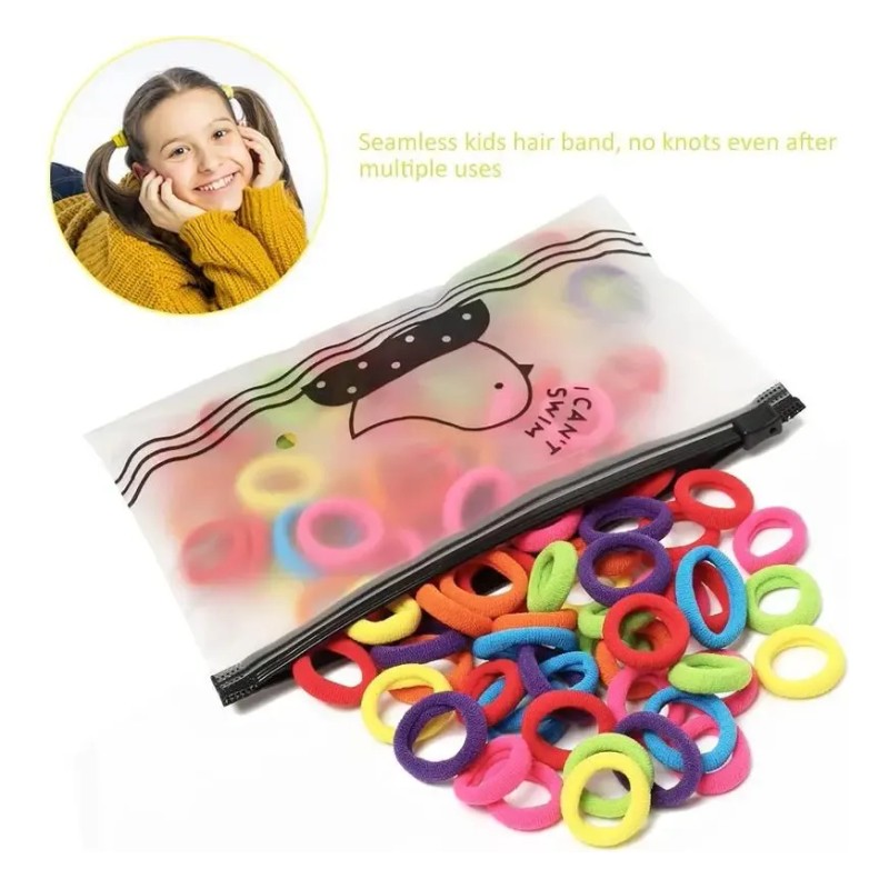 Bp- H 600 Ligas Donas Para El Cabello Chicas Multicolores