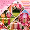 Pink Orange Party Decoration Table Runner, 3 Pack Boho Chiffon