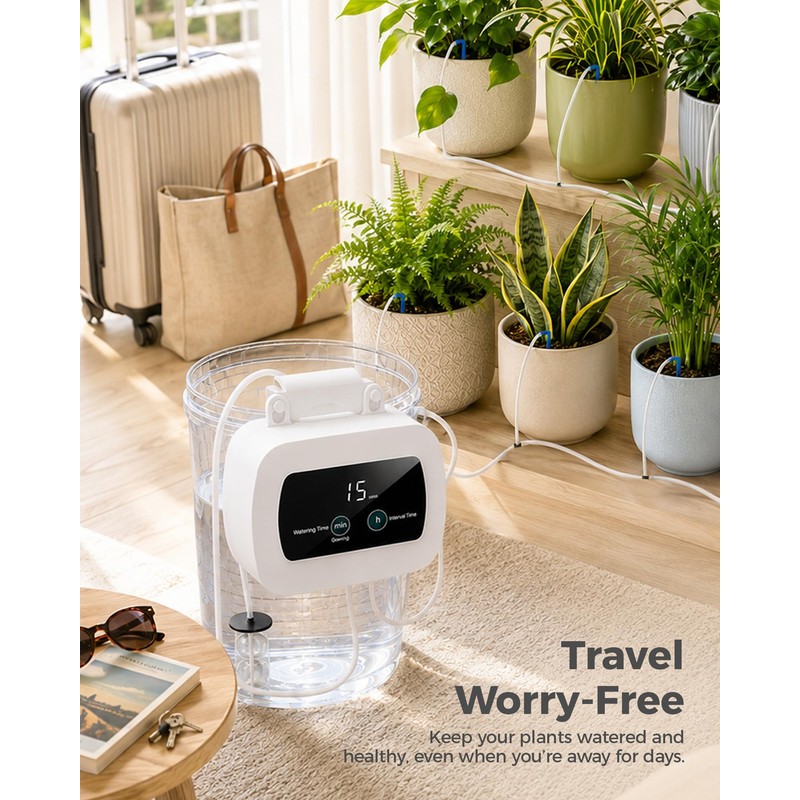 Bamworld Automatic Watering System for 10 Potted Plants Indoor