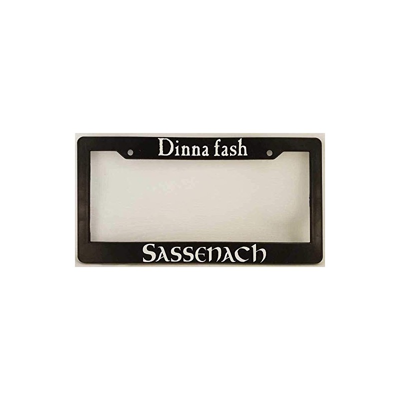ClustersNN Bhartia Dinna Fash Outlander Themed Chrome License Plate Frame