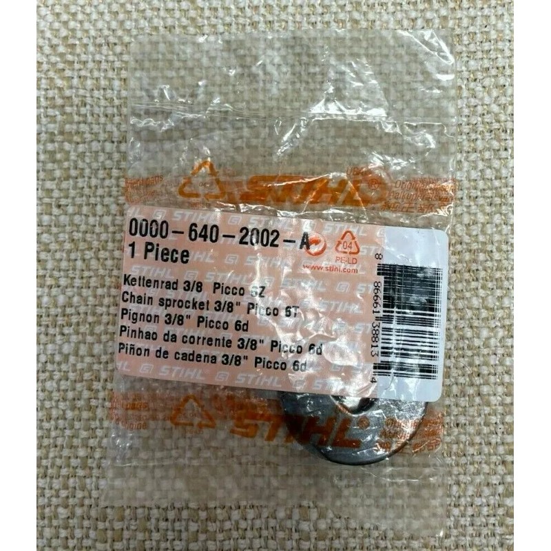 Stihl 0000 640 2002 Chain Sprocket 3/8'' Picco 6T, fits