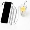 Stainless Steel Drinking Straws Set, 5-Pack Metal Straws with Cleaning