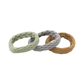 Flower Ring Static Reducing Hair Bracelet (Set of 3) Simple ASA0083-GR (Green)