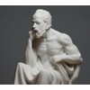 Greek Philosopher Socrates Alabaster Statue Sculpture Athens Academy 6.7 inches