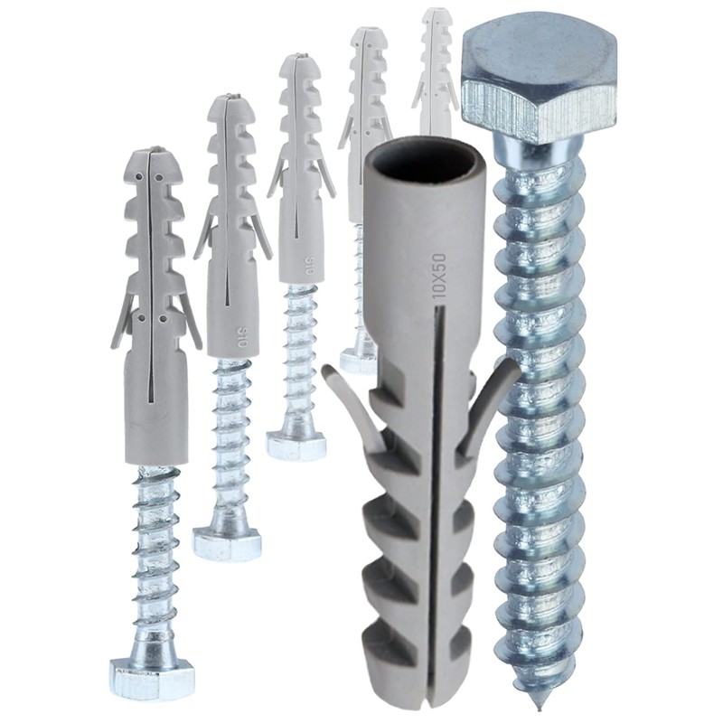 1STec 6 x M10 x 50 mm Strong Galvanised Satellite