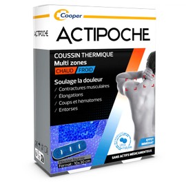 ACTIPOCHE - Thermal Cushion - Thermotherapy - Muscle Tension and Joint Pain - Multizone - Micro Beads - 1 Unit