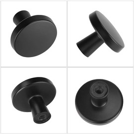 Pack of 4 furniture knobs, round, stainless steel, door, Lontan cabinet, LS5310SNB.