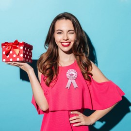 Maggidea Birthday Girl Rosette Badge Baby Pink Birthday Girl Award Ribbon Badge Birthday Girl Decorations for Kids Girls Party Decoration Supplies