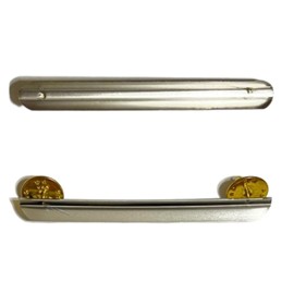 Jaymil Products Military Ribbon Mounting Bar, Full Size Medal Holder, Two-Ribbon or Two-Medal Rack, Brass, Clutch Back