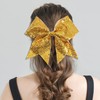 2 Packs Jumbo Gold Cheerleading Bow 8 Inch Large Cheer
